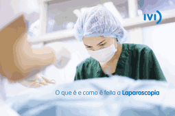 Imagem de médica realizando laparoscopia