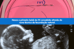 Imagem de US de bebê e dispositivo de nova técnica de reprodução humana